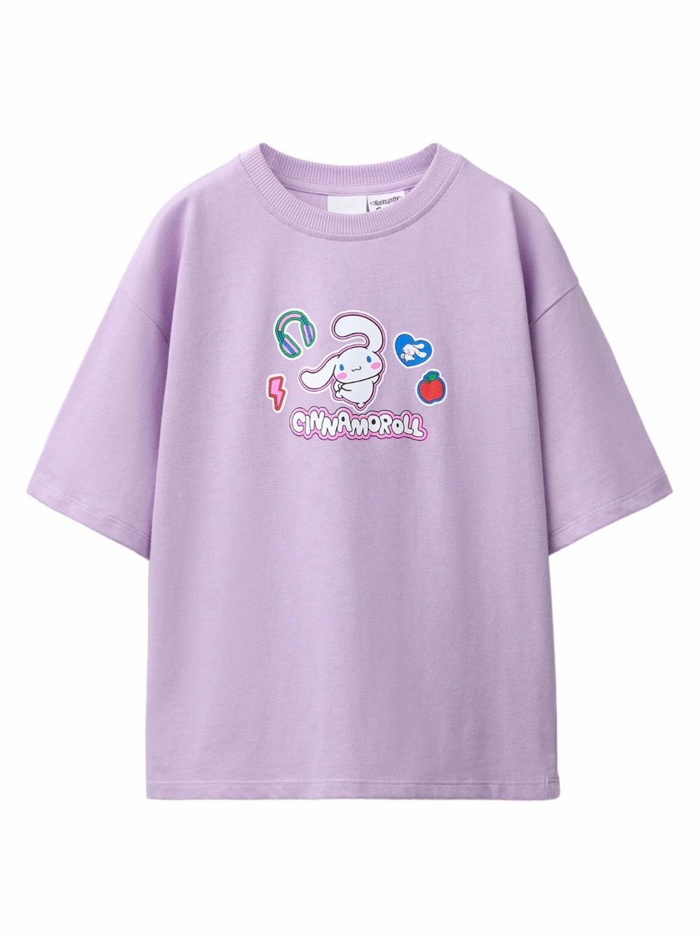 Zara Cinnamoroll Sanrio Print Short Sleeve Mauve T-Shirt Girls 9-10 Years